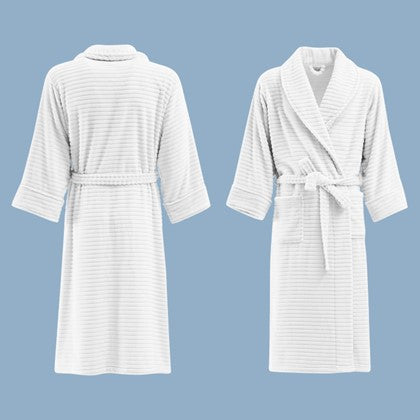 Ribbed Shawl Collar Robe